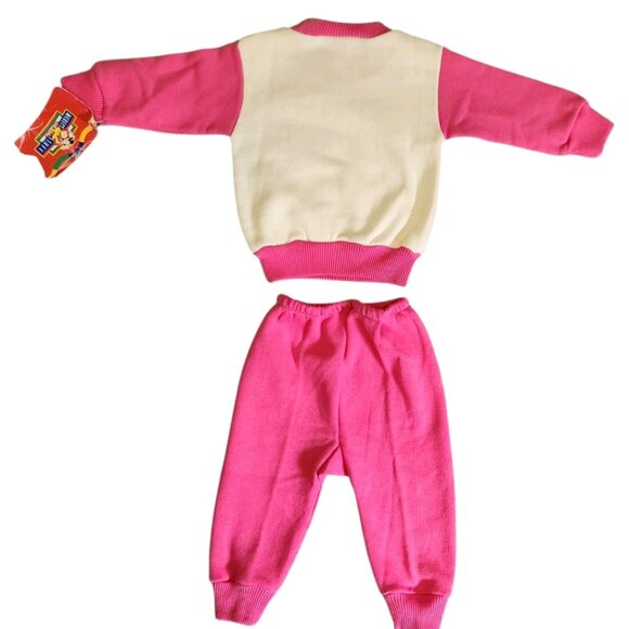 NWT Vtg 90s Disney Minnie Mouse Baby Set 12M Sweatshirt Pants Retro Hong Kong - Picture 3 of 7